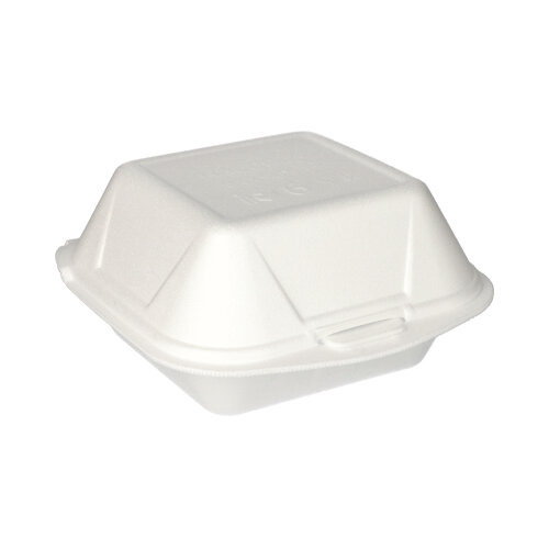 Hamburger-Boxen mit Klappdeckel, XPS 8 cm x 14,5 cm x 15,5 cm weiss