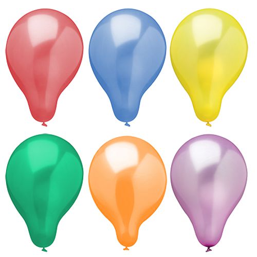 Luftballons Ø 25 cm farbig sortiert "Metallic"