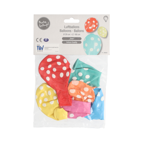 Luftballons Ø 29 cm farbig sortiert "Dots"