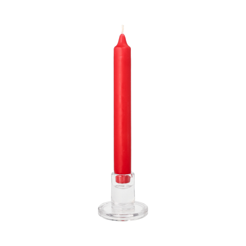 Kronkerzen Ø 2,4 cm · 20 cm rot aus 100 % Stearin