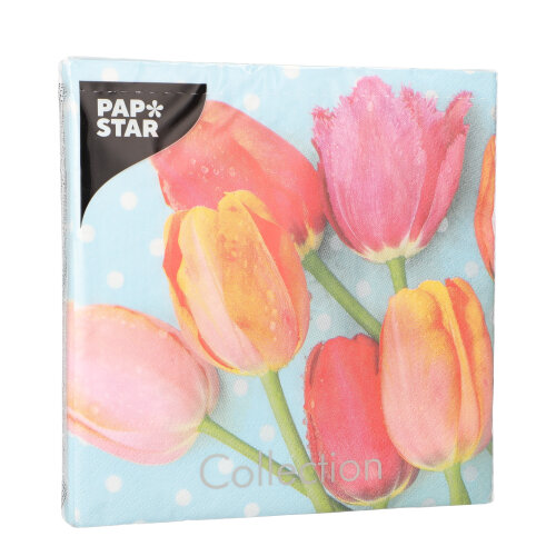 Servietten, 3-lagig 1/4-Falz 33 cm x 33 cm "Bella Tulipa"
