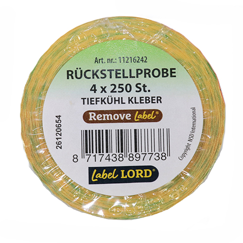 "LabelLord" HACCP Lebensmitteletiketten 40 mm x 113 mm rot Rückstellprobe