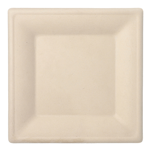 Teller, Zuckerrohr "pure" eckig 26 cm x 26 cm natur
