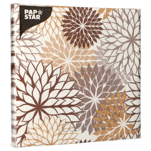 Servietten, 3-lagig 1/4-Falz 40 cm x 40 cm taupe "Floralies"