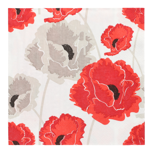 Servietten, 3-lagig 1/4-Falz 40 cm x 40 cm "Poppy"
