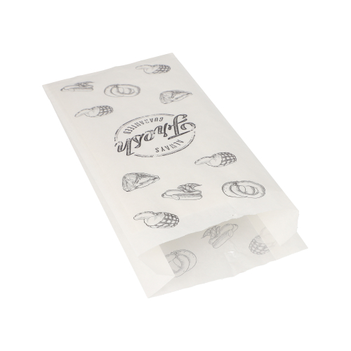 Fleischerbeutel, Kraftpapier, gefädelt 28 cm x 14 cm x 6 cm