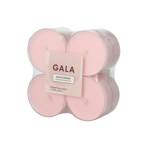 "GALA" Maxi Duftlichte Ø 59 mm · 24 mm rose - Rose Garden Polycarbonathülle