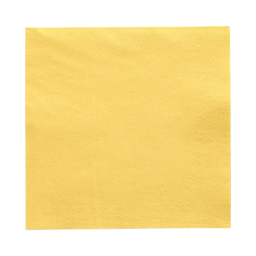 Servietten, 3-lagig 1/4-Falz 33 cm x 33 cm gelb