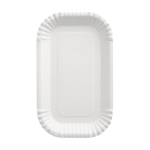 Schalen, Pappe "pure" eckig 15 cm x 23 cm x 2 cm weiss