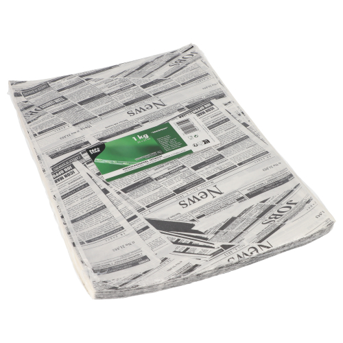 Einschlagpapiere, Pergament-Ersatz 35 cm x 25 cm "Newsprint" fettdicht (1 kg)