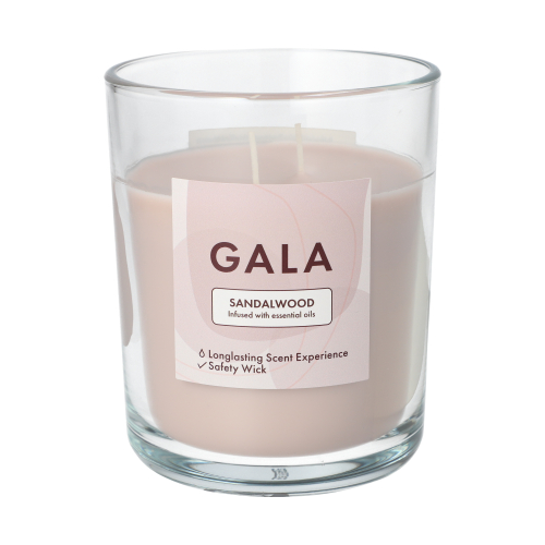 "GALA" Duftkerze im Glas Ø 10,5 cm · 12,4 cm elfenbein - Sandelholz "Tokio Large"