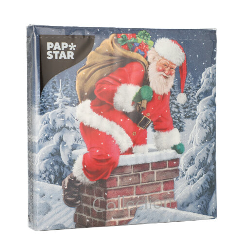 Servietten, 3-lagig 1/4-Falz 33 cm x 33 cm "Down the Chimney"