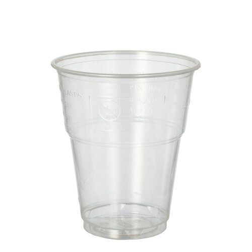 Kaltgetränkebecher, PLA "pure" 0,3 l Ø 9,5 cm · 11 cm glasklar mit Schaumrand