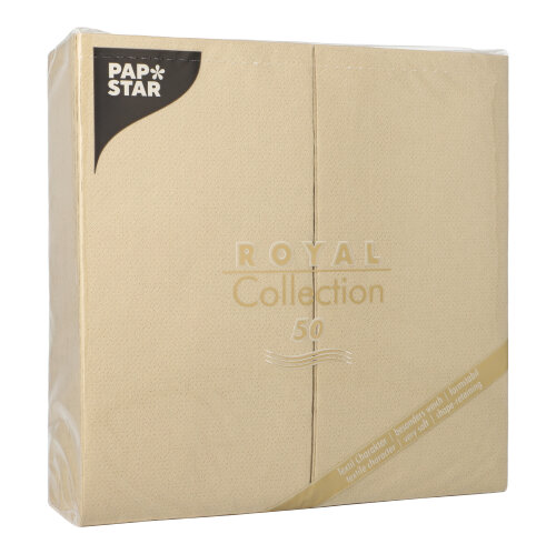 Servietten "ROYAL Collection" 1/8-Falz 40 cm x 40 cm sand