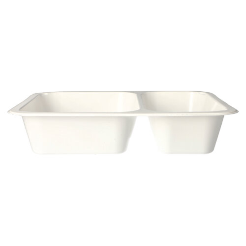 Mikrowellenschalen, PP 2-geteilt 1205 ml 4,9 cm x 22,7 cm x 17,8 cm weiss