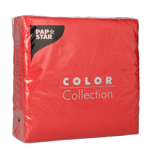 Servietten, 1-lagig 1/4-Falz 33 cm x 33 cm rot