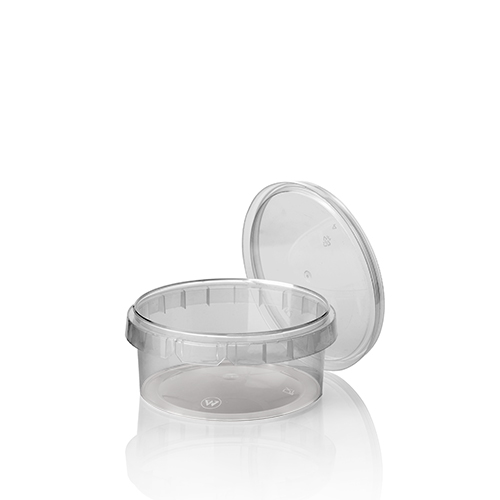 Feinkostbecher, PP rund 300 ml Ø 11,8 cm · 5,1 cm transparent mit Originalitätsverschluss