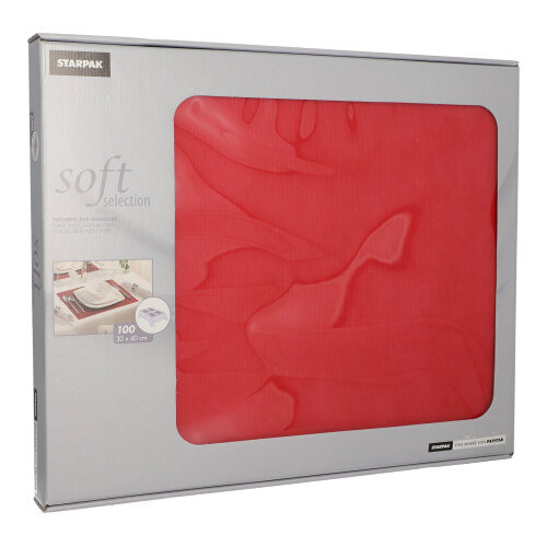 Tischsets, stoffähnlich, Vlies "soft selection" 30 cm x 40 cm rot