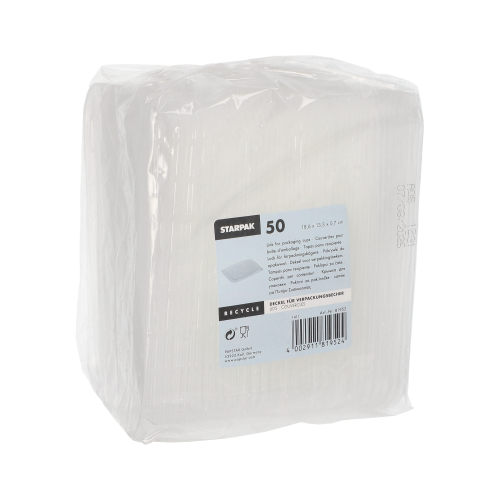 Deckel für Verpackungsbecher, PP 0,7 cm x 18,6 cm x 13,3 cm transparent