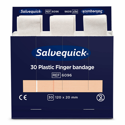 Set "Cederroth" Salvequick Plastic Pflaster (30 Stück) braun "Finger Bandage" , Refill