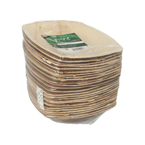 Schalen Palmblatt "pure" 350 ml 4,5 cm x 17 cm x 17 cm natur "QUADRATO"