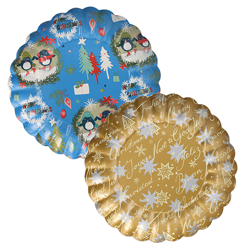 Präsentierschalen-Weihnachten rund Ø 23 cm "verschiedene Weihnachtsdekore"