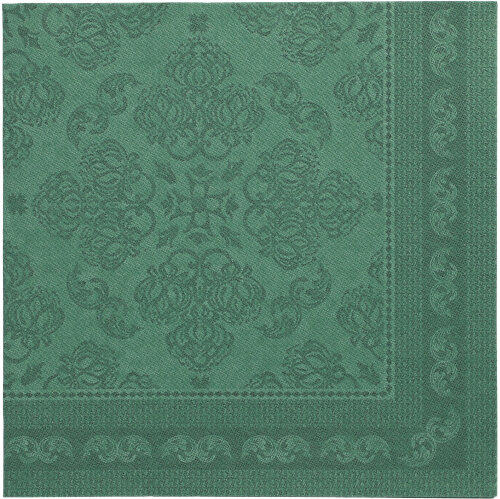 Servietten "ROYAL Collection" 1/4-Falz 40 cm x 40 cm dunkelgrün "Arabesque"