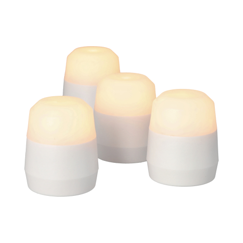 LED-Teelichte Nachfüllpack Ø 4 cm · 5 cm weiss "Amsterdam" Leuchtdauer 12-40h