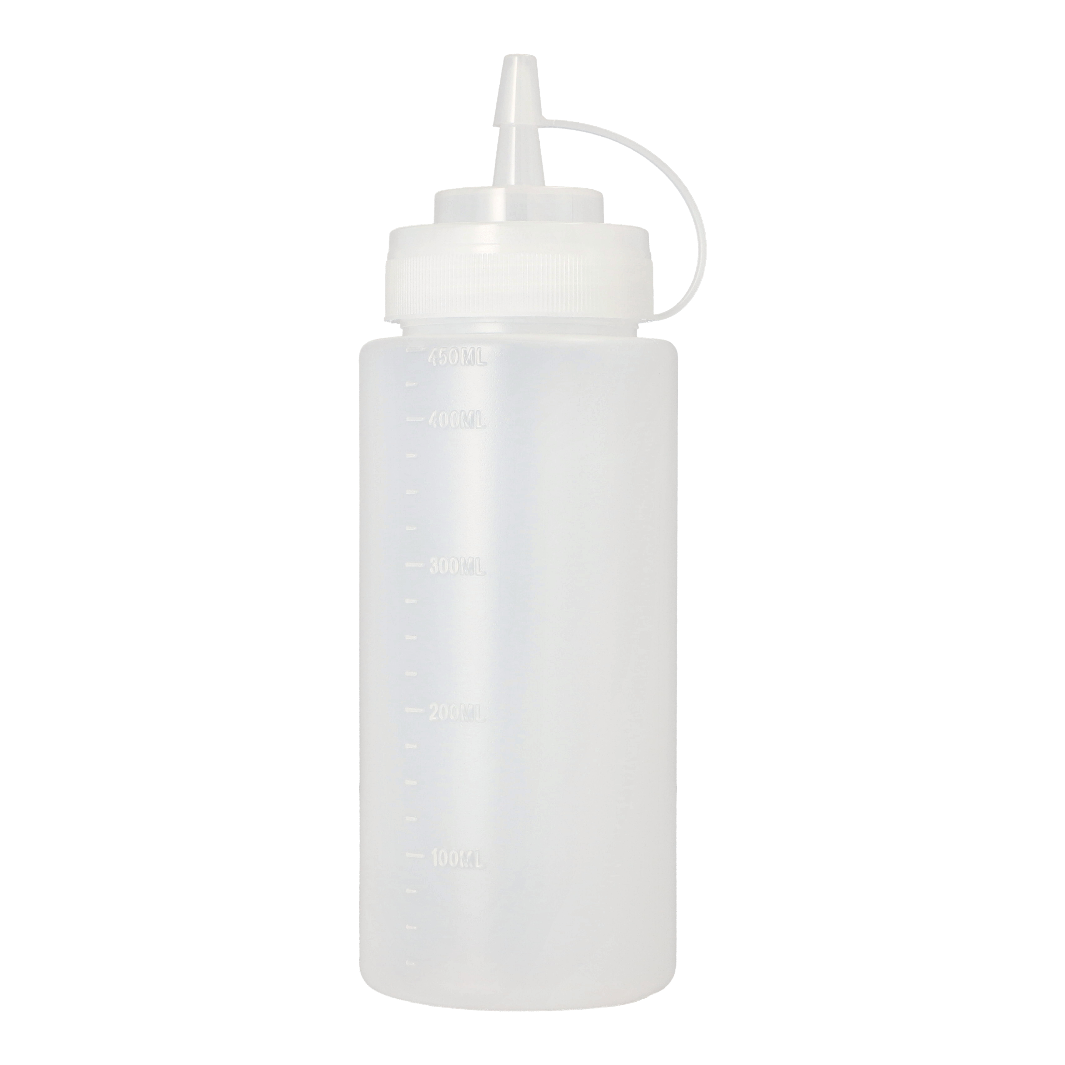 Quetschflaschen LDPE (virgin) rund 450 ml Ø 6,5 cm · 19,5 cm transparent