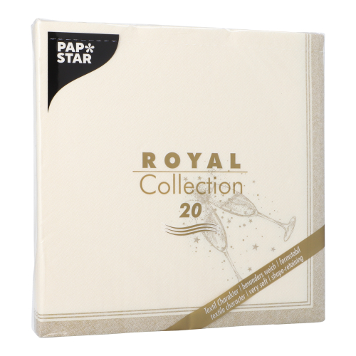 Servietten "ROYAL Collection" 1/4-Falz 40 cm x 40 cm gold "Festivities"