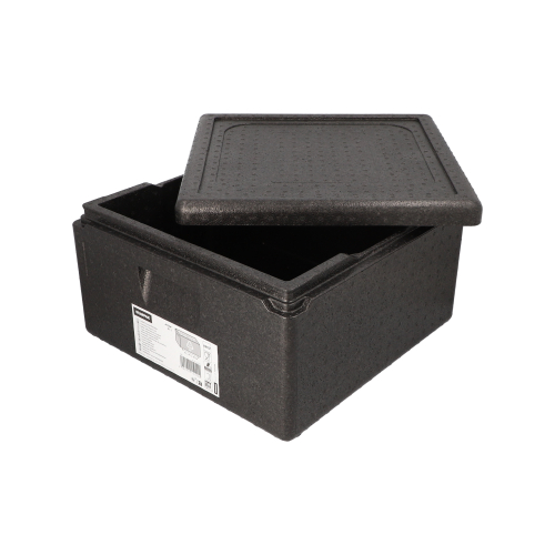 Isolier-Transportbehälter, EPP 41 cm x 41 cm x 24 cm schwarz "Pizza"
