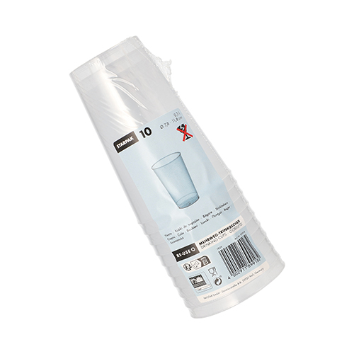 Mehrweg-Trinkbecher PP 0,3 l Ø 7,8 cm · 11,8 cm transluzent