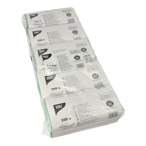 Blatt Handtuchpapier V-Falz 23 cm x 25 cm grün Zick Zack, 1-lagig
