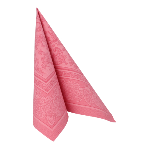 Servietten "ROYAL Collection" 1/4-Falz 40 cm x 40 cm rosa "Ornaments"