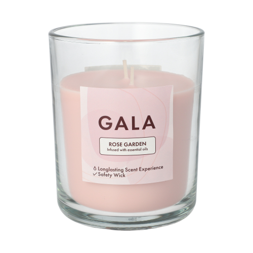 "GALA" Duftkerze im Glas Ø 10,5 cm · 12,4 cm rose - Rose Garden "Tokio Large"