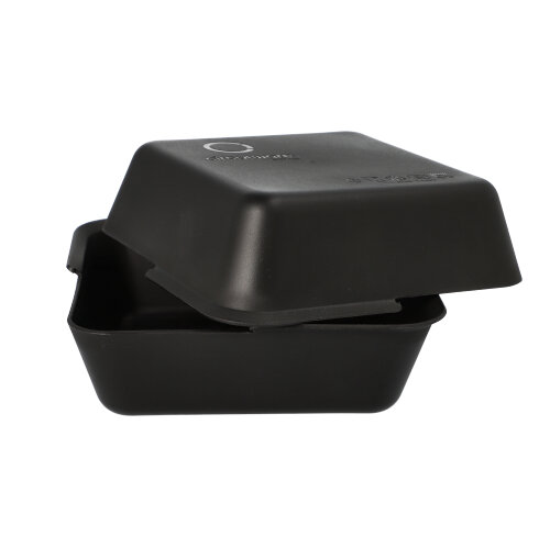 "Circulware" Mehrweg-Foodboxen 4,3 cm x 15,6 cm x 15,6 cm schwarz , 2-teilig