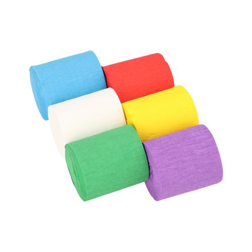 Rollen Krepp-Bänder 10 m x 5 cm farbig sortiert wasserfest