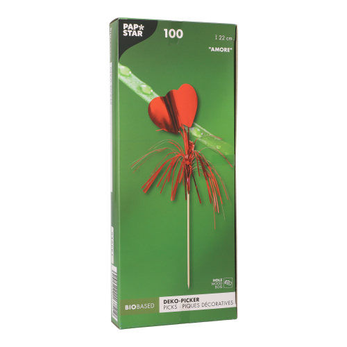 Deko-Picker 22 cm rot "Amore"