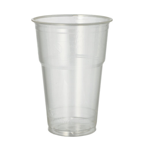 Kaltgetränkebecher, PLA "pure" 0,4 l Ø 9,5 cm · 13,2 cm glasklar mit Schaumrand