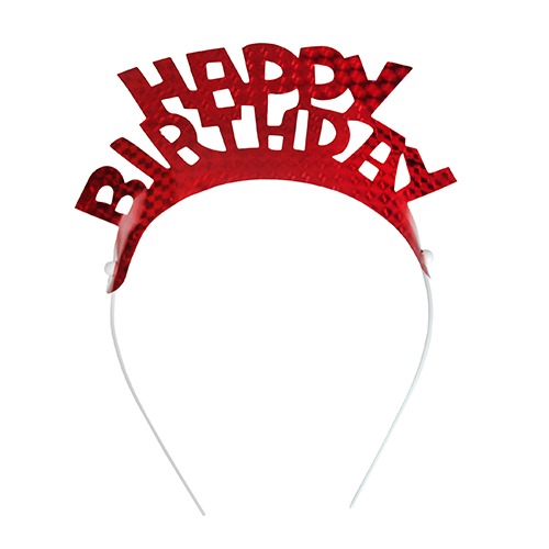 Haarreifen farbig sortiert "Happy Birthday" "Metallic"