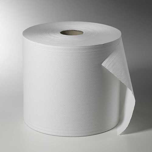 Putzrollen, 2-lagig extranassfest Ø 33 cm · 38 cm x 28 cm weiss 1.500 Abrisse, Hülse Ø 7 cm