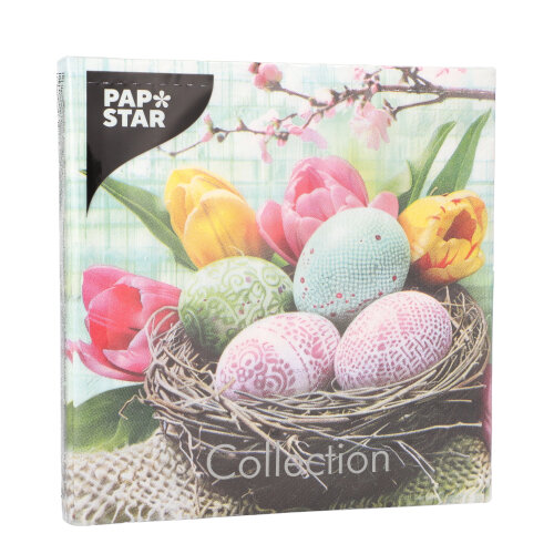 Servietten, 3-lagig 1/4-Falz 33 cm x 33 cm "Easter Basket"