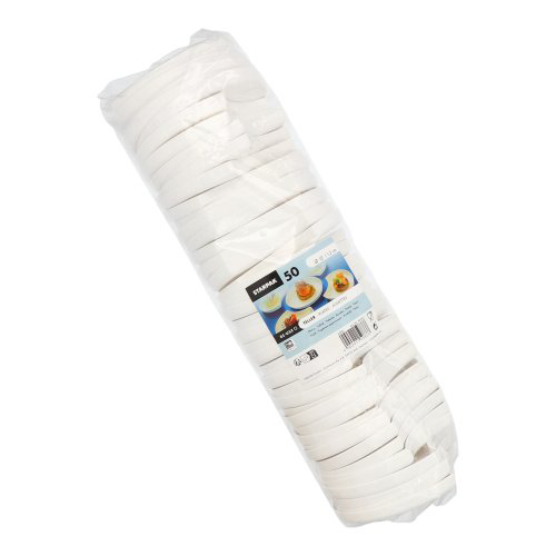 Mehrweg-Teller Halbmond Ø 12 cm · 1,2 cm weiss "Cella"
