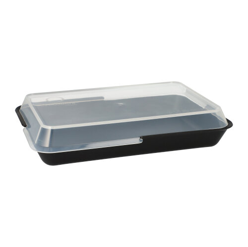 "Circulware by Haval" Mehrweg-Schalen Mix & Match eckig 2,9 cm x 15,6 cm x 23,4 cm schwarz