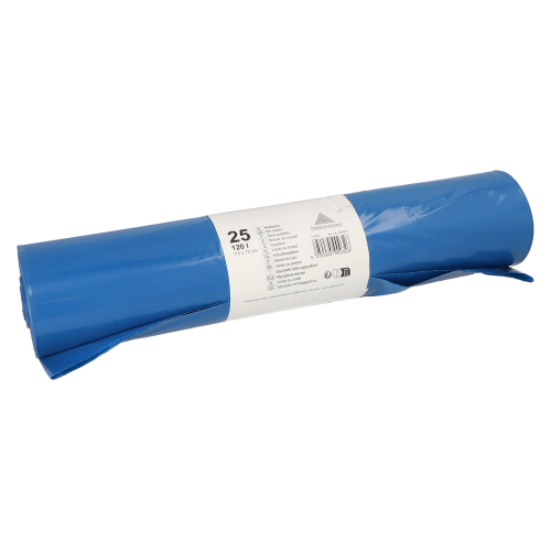 Müllsäcke, LDPE 120 l 110 cm x 70 cm blau 35 my