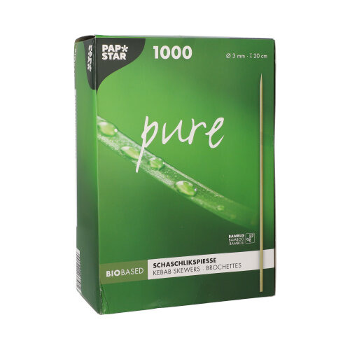 Schaschlikspieße, Bambus "pure" Ø 3 mm · 20 cm