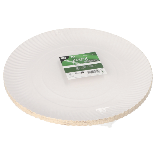Teller, Pappe "pure" rund Ø 32 cm · 2 cm weiss
