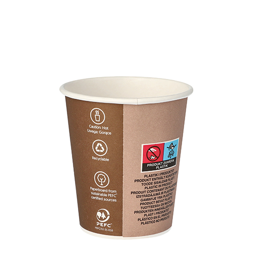 Trinkbecher, Pappe "To Go" 0,2 l Ø 8 cm · 9,1 cm "Barista Time"