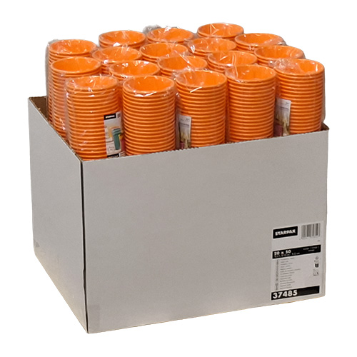 Trinkbecher, Pappe "To Go" 0,2 l Ø 8 cm · 9,2 cm orange