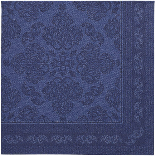 Servietten "ROYAL Collection" 1/4-Falz 40 cm x 40 cm dunkelblau "Arabesque"